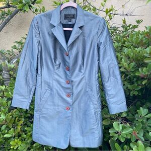 Express Compagnie Internationale Silver Trench Coat. Size 5/6. EUC!